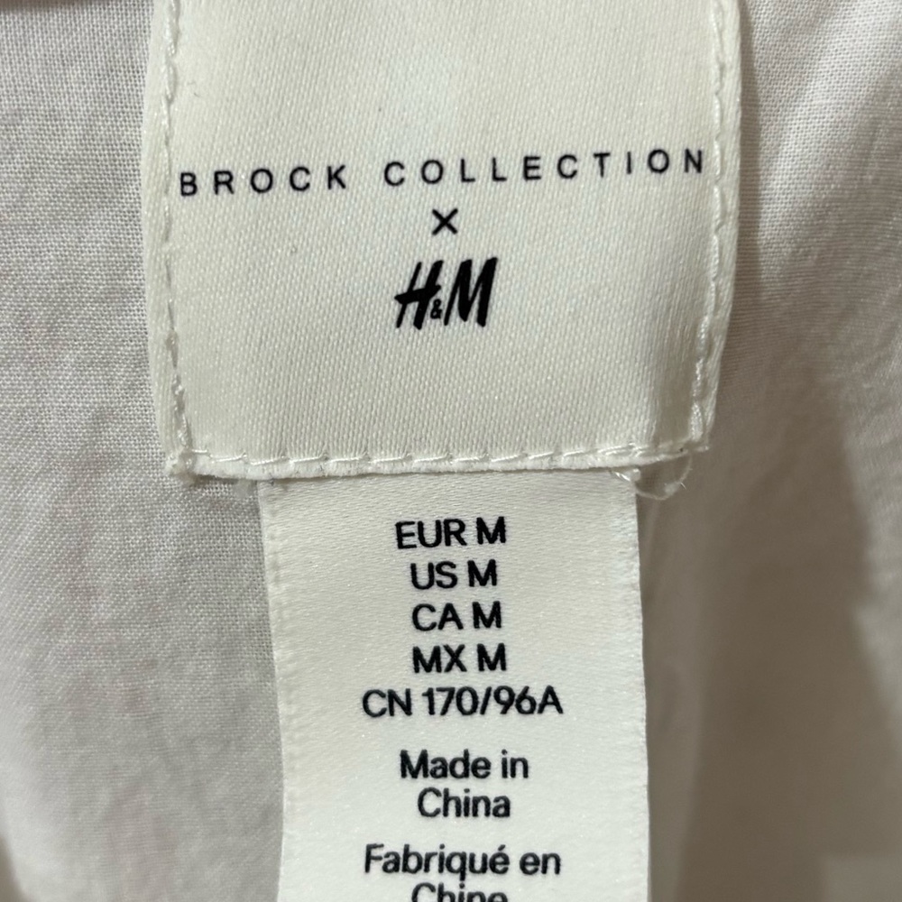 Brock Collection x H&M white floral lyocell-blend mini balloon dress. Medium. - Picture 5 of 6
